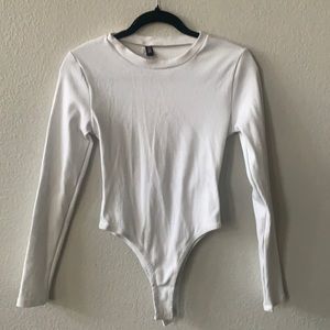 JNK - White Long Sleeve Bodysuit - Size Large